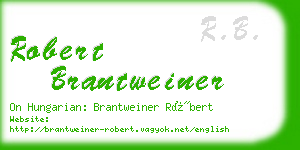 robert brantweiner business card